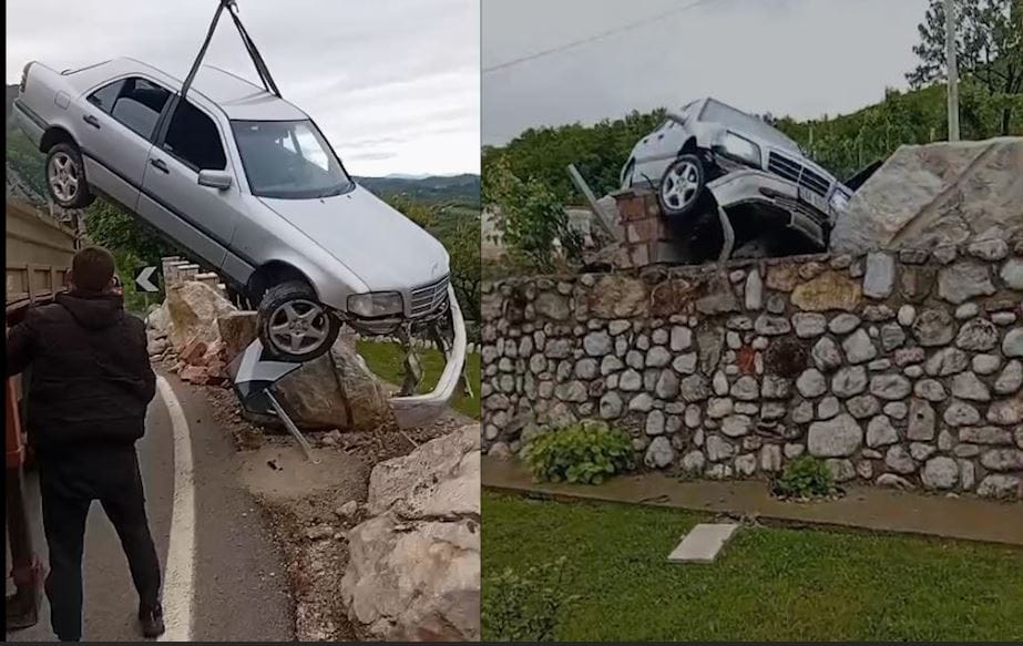 Aksident në fshatin Fshat, makina për pak përfundon në oborrin e një banese