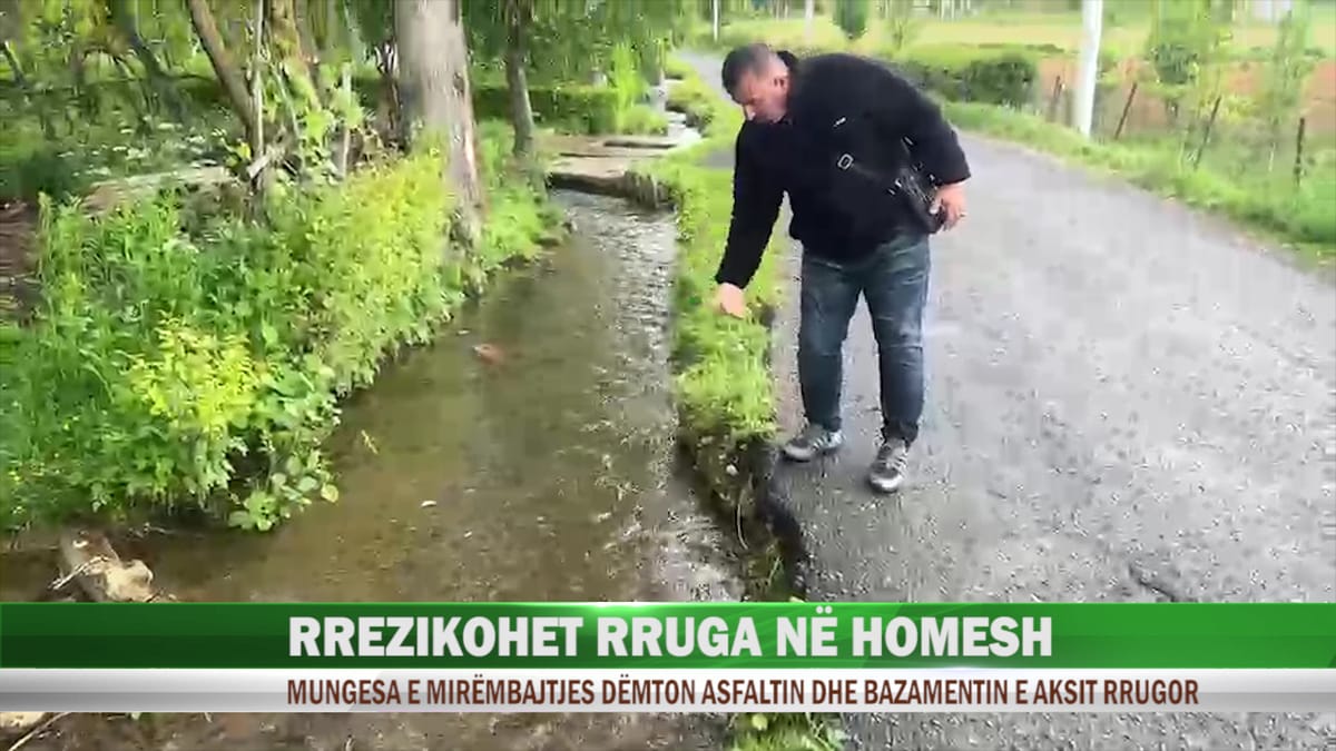 Rruga e fshatit Homesh në Shupenzë të Bulqizës në rrezik.