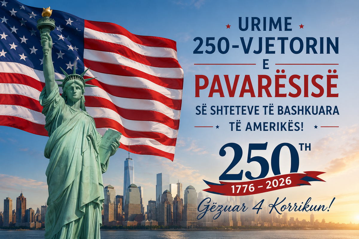 Urimi në 250-vjetorin e Pavarësisë së Shteteve të Bashkuara të Amerikës!