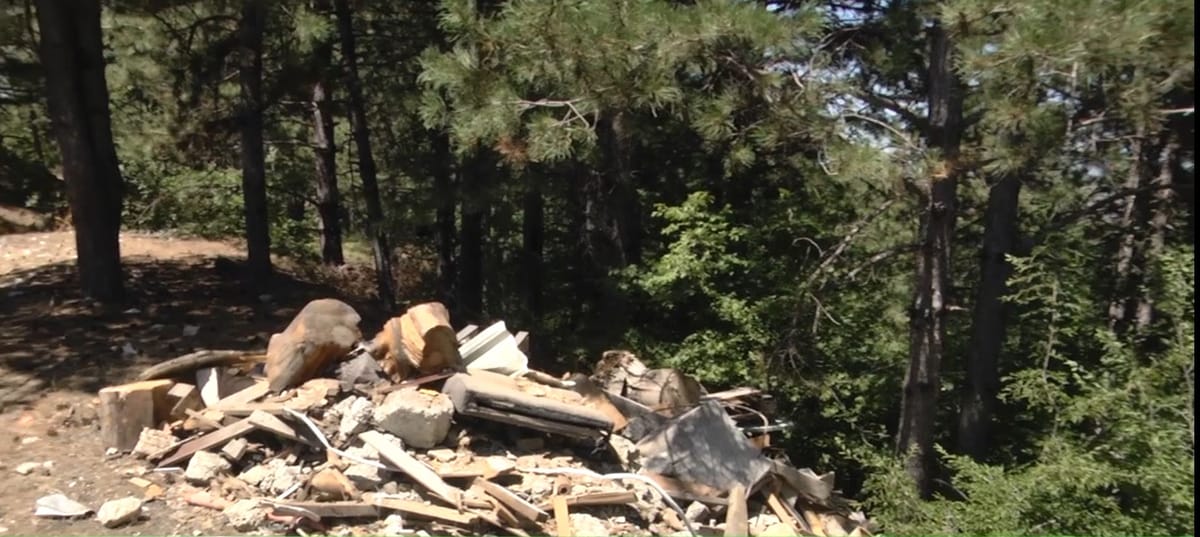 Mbeturina dhe inerte në Qaf Dushk