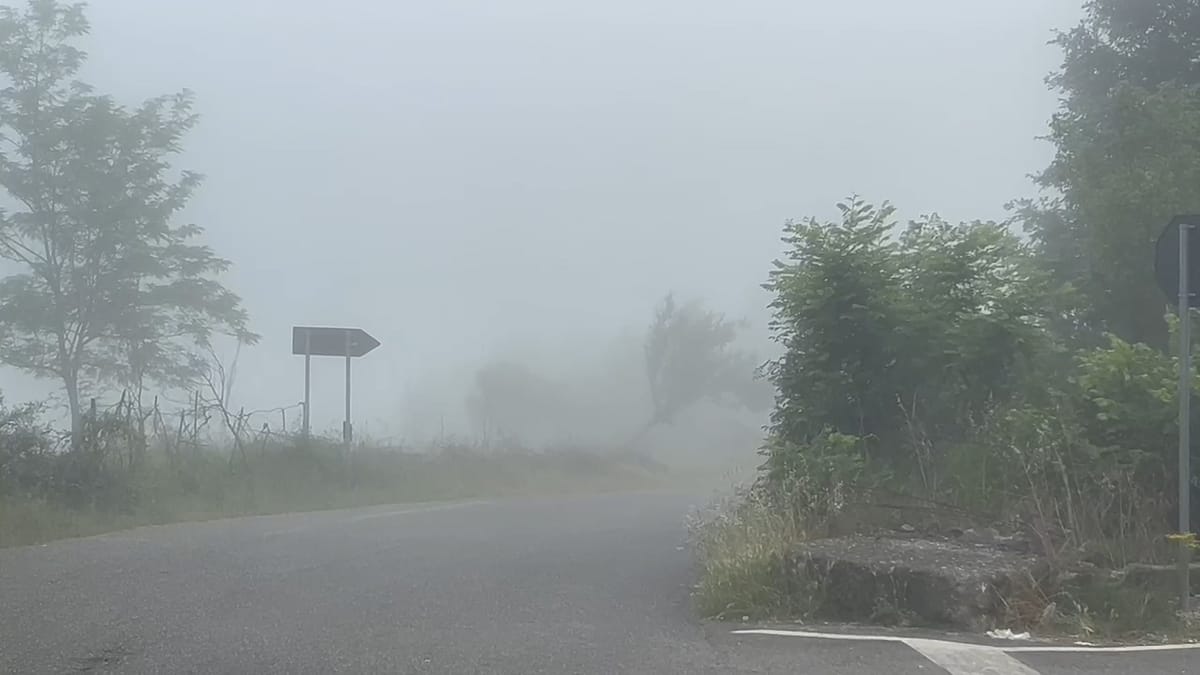 Mjegulla në rrugën nacionale Burrel – Skuraj