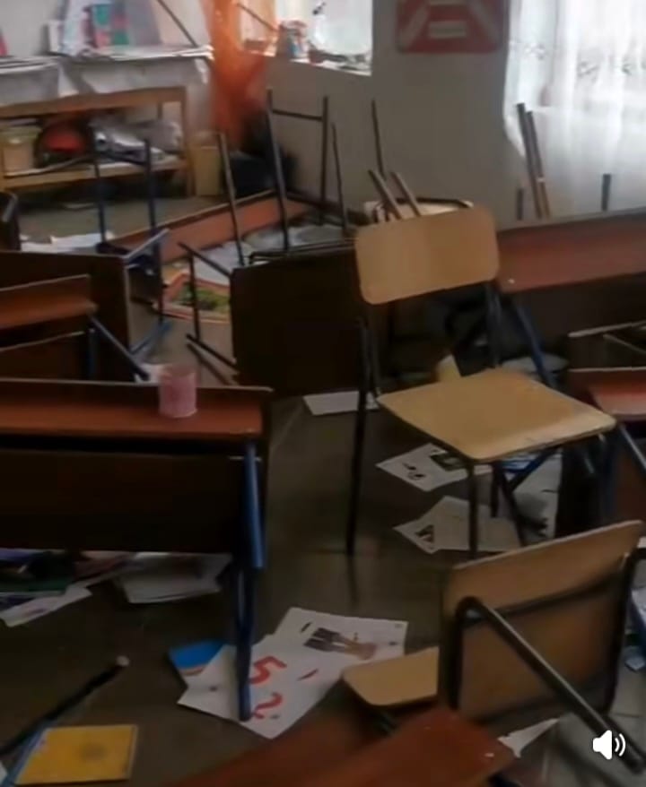 Demtohen oredite e shkolles "Asllan Keta". Ngjarja ka ndodhur gjate fundjaves.