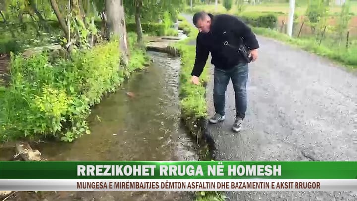 Rruga e fshatit Homesh në Shupenzë të Bulqizës në rrezik.