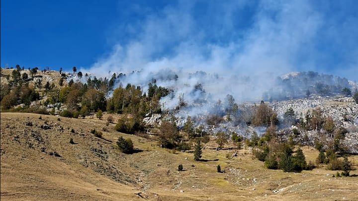 Vijon zjarri në Dejë Macukull, flakët përhapen nga era e fortë