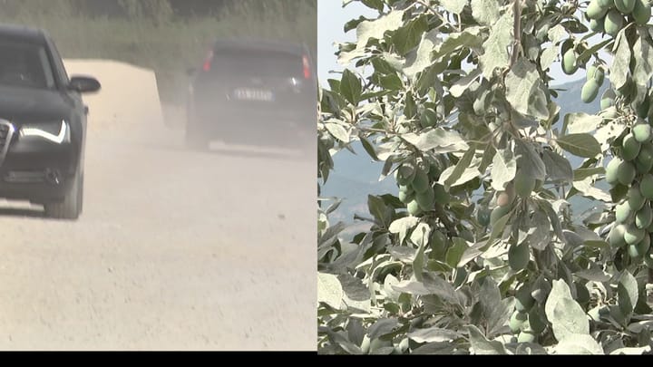 Rruga Herebel – Peshkopi shkakton ndotje të mjedisit, dëme në të mbjella dhe frutikulturë