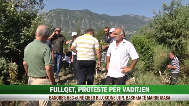 Klos, banorët e fshatit Fullqet në protestë për ujin vaditës