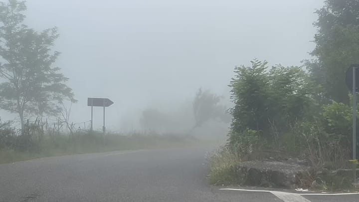 Mjegulla në rrugën nacionale Burrel – Skuraj