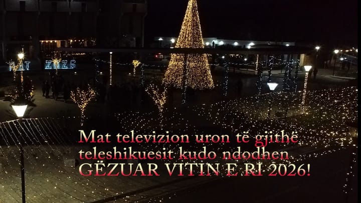 MAT TELEVIZION uron teleshikuesit dhe abonentët: Gëzuar Vitin e Ri 2026! 🎉📺