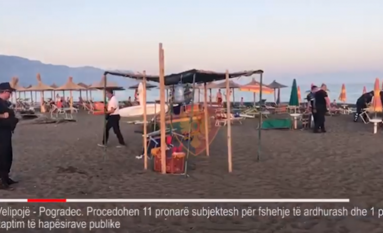 Policia e shtetit dhe FNSH ne aksion. 12 pronare ne hetim. Lirohen 3000 m2 ne Pogradec e Velipoje.